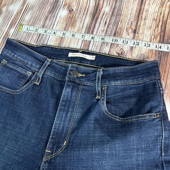 Levi's 721 HIGH RISE SKINNY Womens Size 30 Blue Jeans Denim Pants 28x30 - Picture 4 of 11